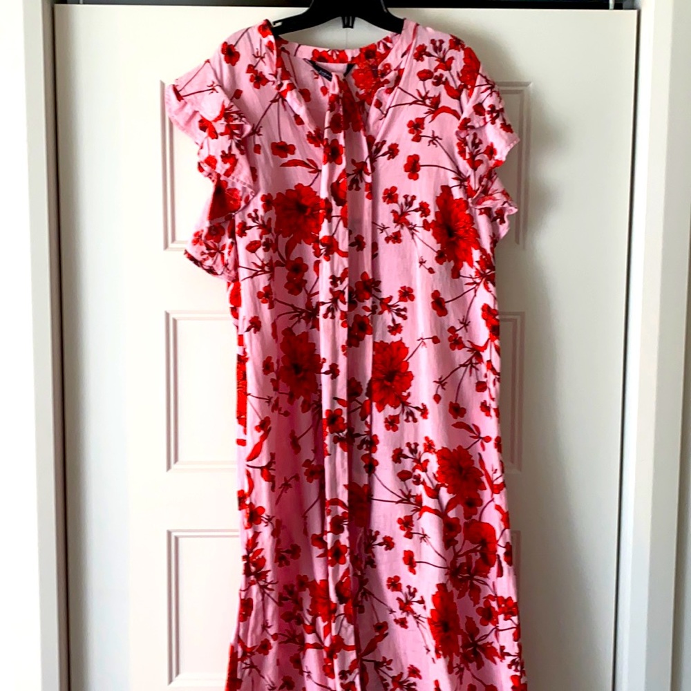 Zara linen mid length dress